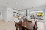 Kitchen/dining with an extendable island for extra counter space.